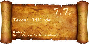 Tarcsi Tünde névjegykártya