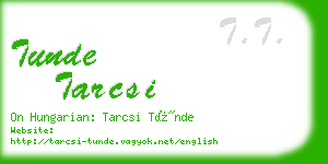 tunde tarcsi business card